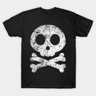 Cute Skull and Cross Bones - Distressed T-Shirt